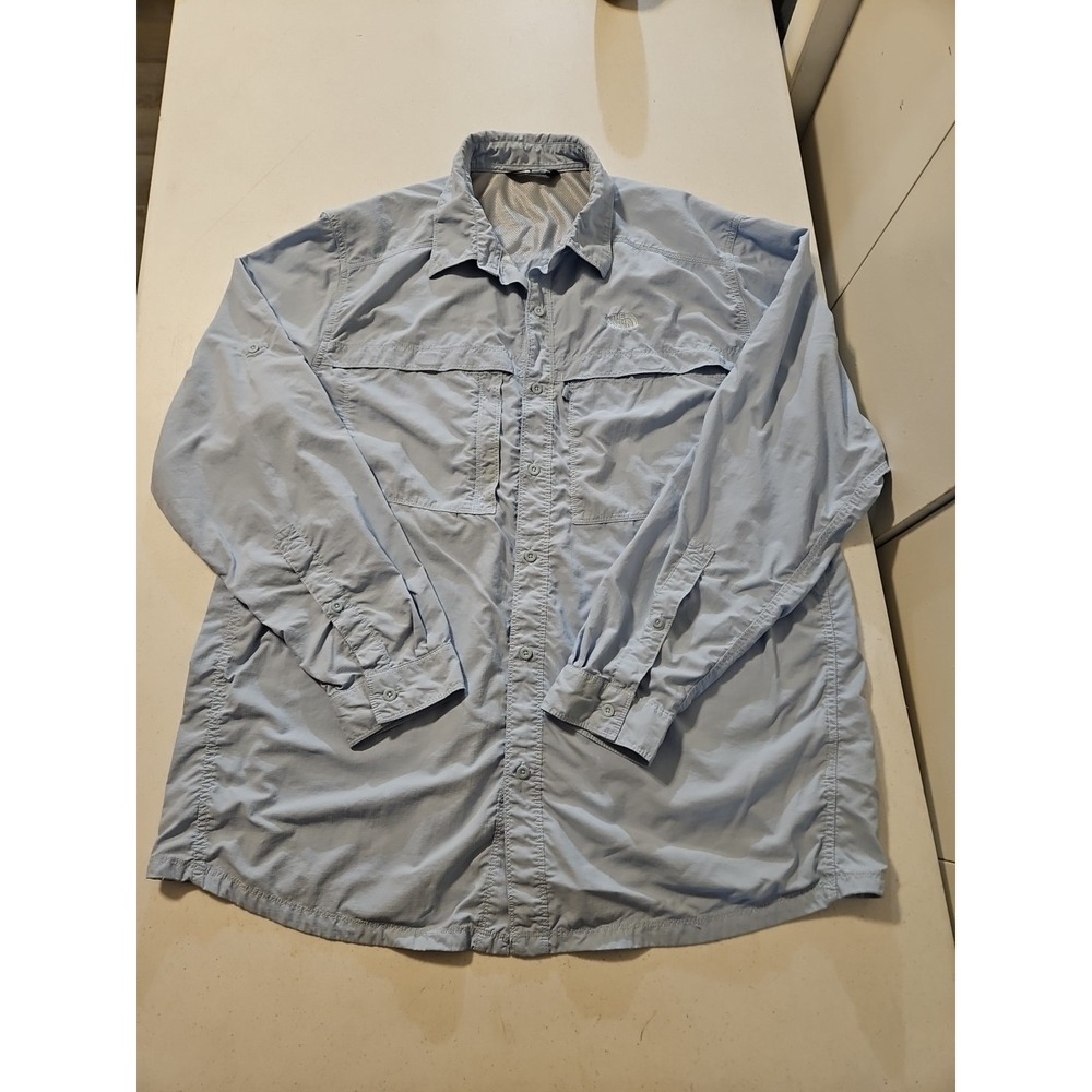 The North Face Tek Wear Mens Nylon Long Sleeve Vented Fishing Hiking Shirt(A1032